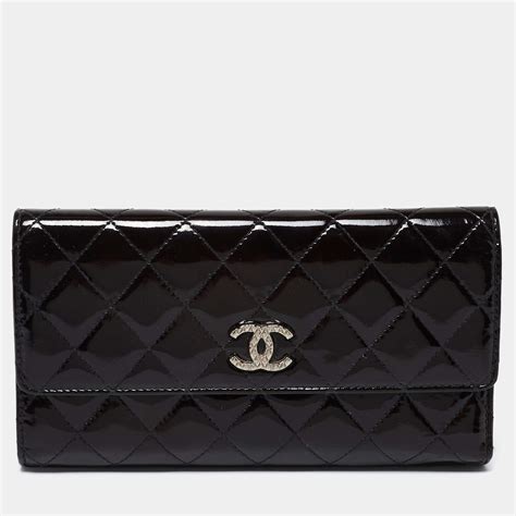 chanel patent leather wallet